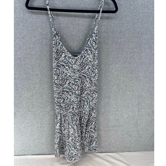 Roxy Juniors sz L Major Astract Floral Jersey Romper Cross Back Summer Beach - Picture 3 of 12